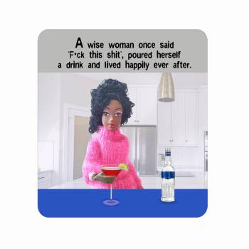 Doll Coaster | F*ck this sh*t | Funny coaster for her | drink | Wine coaster | tea | coffee | gift