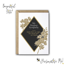 Sympathy Card - My Deepest Sympathy - Small (Approx. A6 | 105mm x 148mm | 4.1in x 5.8in) - Standard Smooth Card
