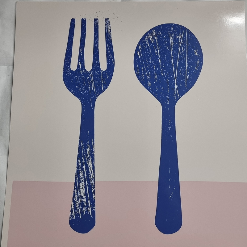 A4 Print Fork and Spoon (kitchen5636)