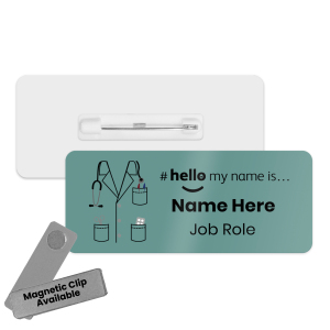 Name Badge - Colour Doctor Scrubs Hello My Name is... - Teal