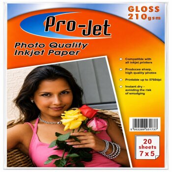 Projet 7x5 210gsm Glossy Photo Paper