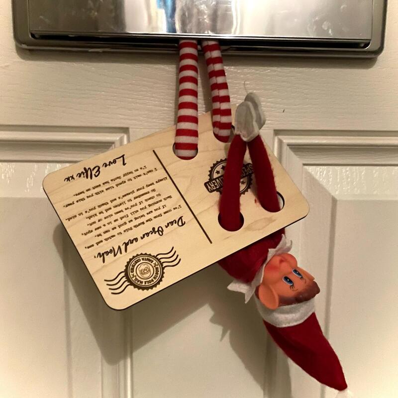 Personalised Elf Arrival Announcement /  Elf Postcard / Elf Arrival Prop / Personalised Elf Arrival Postcard / Christmas Decoration - Love Elfie