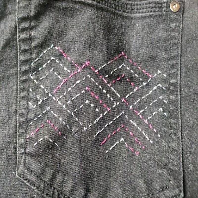 Sashiko | Visible Mending | Washable Transfers | Removable Mending Transfers