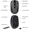 Wireless Mouse Silent Mouse 2.4G Portable Mobile Optical Office Mouse Adjustable