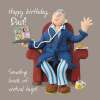Holy Mackerel Virtual hugs, an Erica Sturla 150mm square birthday card from, for Dad or Father, blank inside for your message