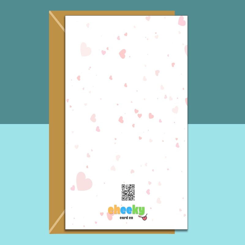 Funny Anniversary, Valentines, or Birthday Card for him or her - personalised - cute card for your boyfriend, girlfriend, husband, wife. - Blank inside - Regular - Matte