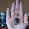Black Sunstone Crystal Waxed Cord Necklace