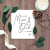 Mum & Dad / Mam + Dad CHRISTMAS card - Smooth White - Mum and Dad
