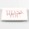 Thank You For Your Order Cards - Small Business Thank You Business Cards - Pink Thank You Business Card Size - Logo Thank You Cards - Sample Card