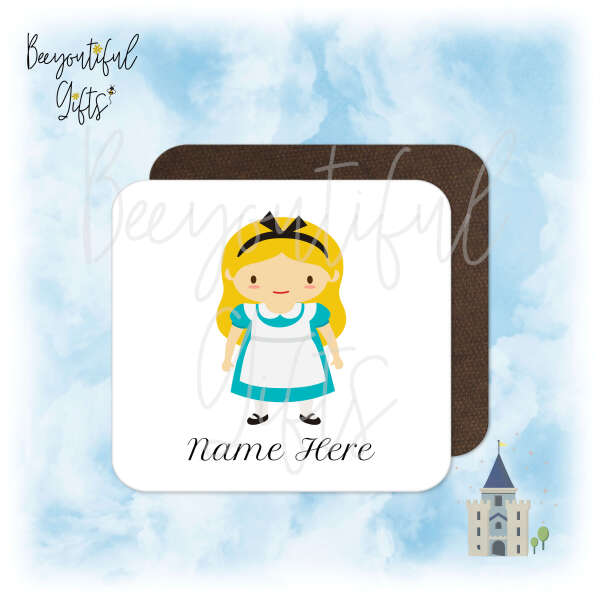 Personalised Children's Coaster - Cartoon Fairy Tale Princess