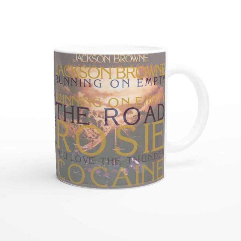 Jackson Browne Running On Empty Track Mug