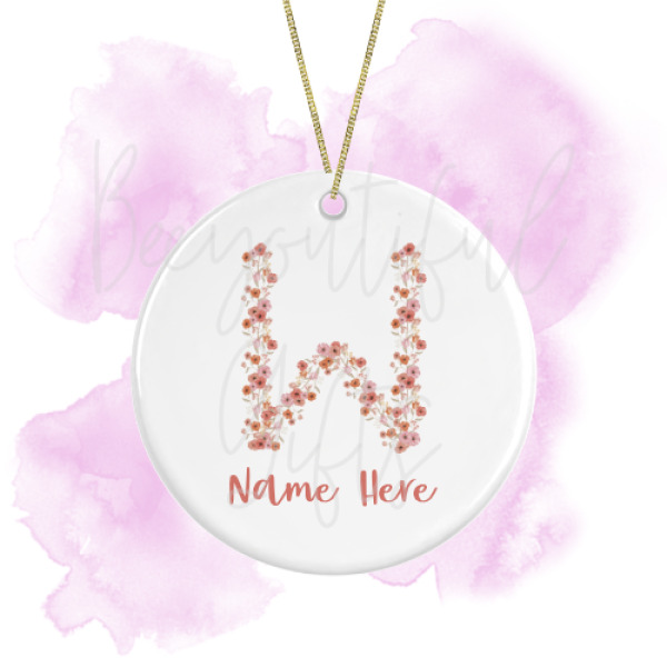 Personalised Spring Love Round Ceramic Decoration