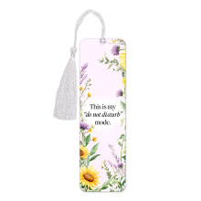 Aluminium Bookmark with Tassel - This Is My "Do Not Disturb" Mode - Tall (Approx. 150mm x 45mm) - Double-Sided Print