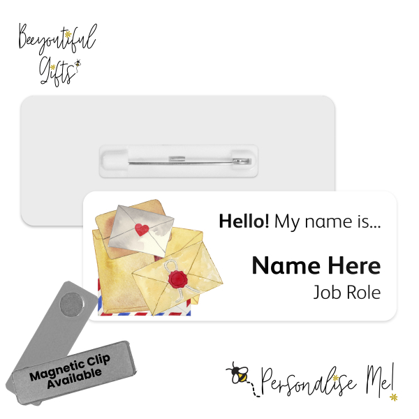 Postal Worker Name Badge - Letters