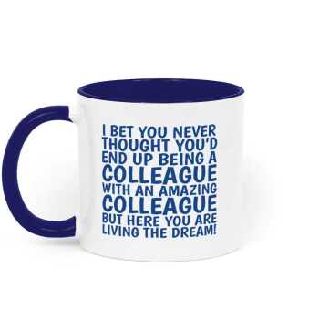 Funny Colleague Mug: Pink or Blue Work Gift
