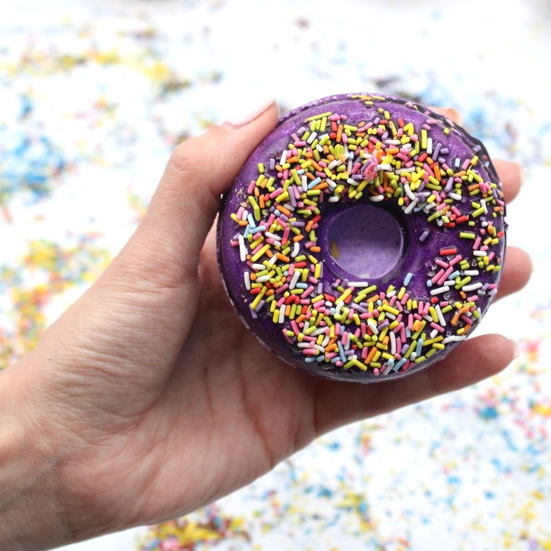 Blackberry and Almond Donut Bath Bomb