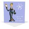 75th birthday card for her - designed by Erica Sturla - 15cm square and blank inside, made in the UK