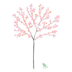 Holy Mackerel blossom tree blank card - designed by Eloise Hall - 15.7 x 11cm - blank inside