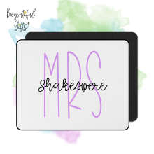 Personalised Mouse Mat - Teacher's Name Miss/Mrs/Mr