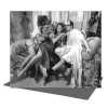 Threes a crowd, black and white vintage photographic card featuring comedians Eric and Ernie - 12.6 x 17.7cm, blank inside - made in the UK