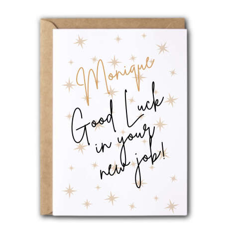 Personalised New Job Card - Starry Themed Good Luck In Your New J ...