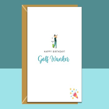 Funny Golf Birthday Card For Him or Her - Personalised - For golfing friend, brother, sister, mum, dad