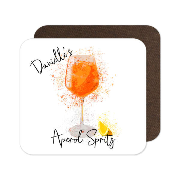 Personalised Aperol Spritz Coaster with Splash Effect