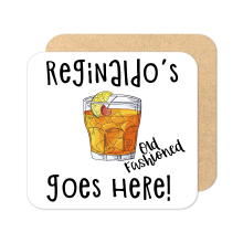 Personalised Cocktail Coaster - Hand Drawn Old Fashioned