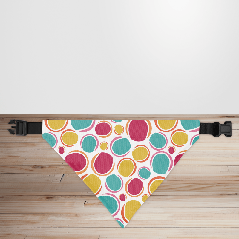Puppy Love Tennis Ball Print Dog/Puppy Bandana - Small - 12x17cm (Strap: 25cm - 40cm)
