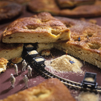 Shift Change at The Sugar Mine 150mm Square Greetings Card by Akiko Ida and Pierre Javelle