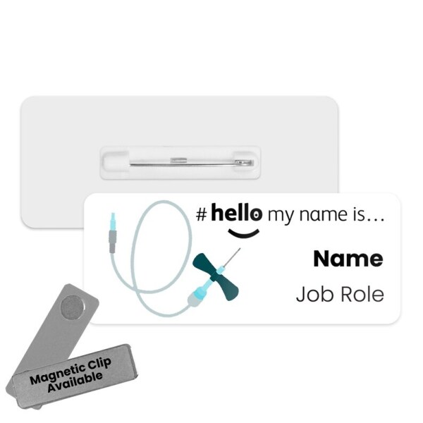 #hello my name is... Name Badge - Butterfly Needle