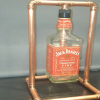 Jack Daniels - Copper frame Bottle table lamp - Original - Upcycled - Man Cave - Fathers Day - Gifts For Him - lighting
