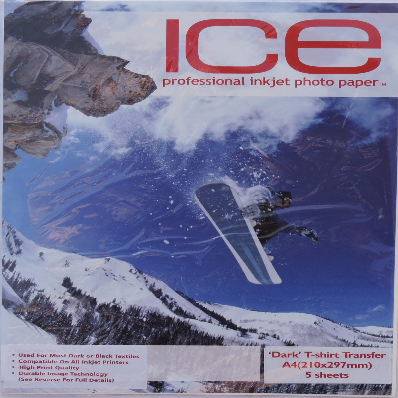 ICE T-Shirt Transfer Paper - Dark -  5 Sheets