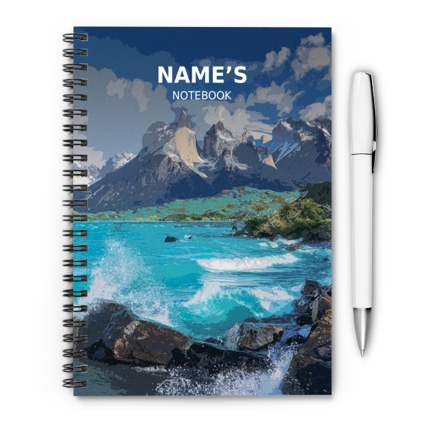 Personalised A5 Artwork Notebook - Torres Del Paine National Park - Chile