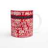 Christmas Seasonal Snow Words Mug - Ceramic White