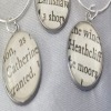 Wine Glass Charms Set of 6 Literature/Books - Gold