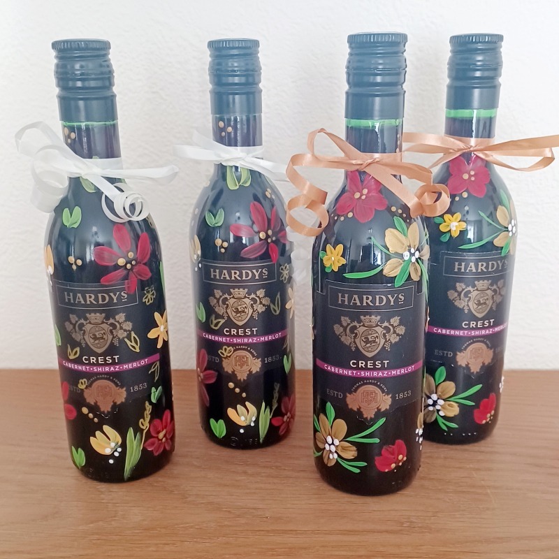 Hand Painted Bottles Christmas Birthday Anniversary Gift Ideas - Mini/Small up to 37.5cl