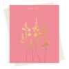 Big hug greeting card embellished with a pretty gold foil crocosmia print - designed by artist Eloise Hall - 15.7 x 11cm and blank inside