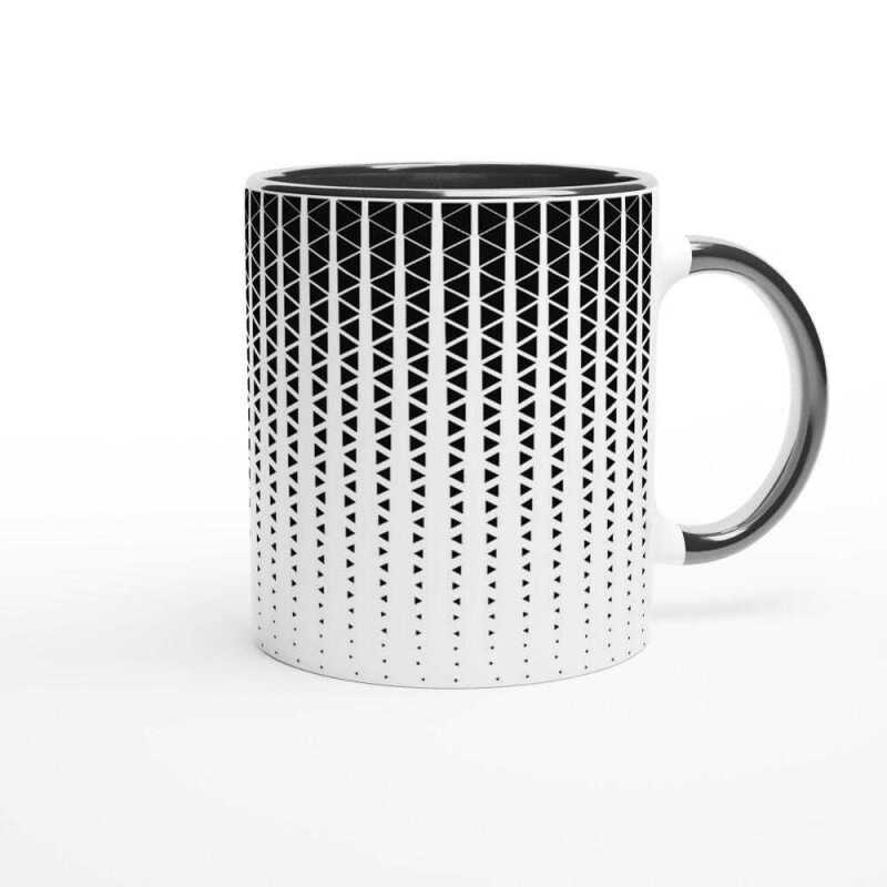 Black Diamond Abstract Mug - Ceramic White
