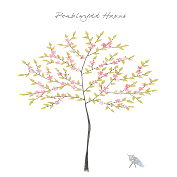 Penblwydd Hapus Pink Blossom Tree