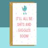 Funny Baby shower Card - it'll all be sh*ts and giggles soon - For mums to be - New Baby Card - Congratulations - Personalised if needed - Blank inside