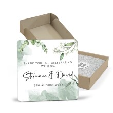 Wedding Favour Coaster For Guests - Eucalyptus