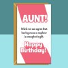 Aunt birthday card from nephew - funny card - Personalised - for her - For auntie - Custom birthday card gift ideas - Blank inside - Regular - Matte