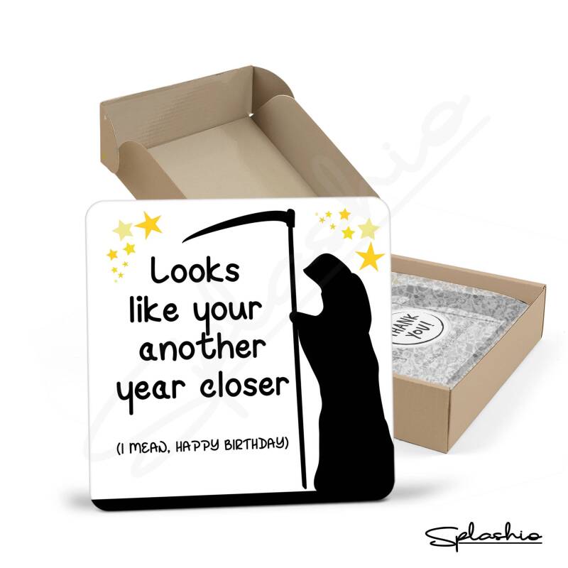 Birthday Coaster - Personalised  Coaster Funny Birthday Gift For Him For Her Personalised Gift - Funny Birthday Coaster - Single Coaster