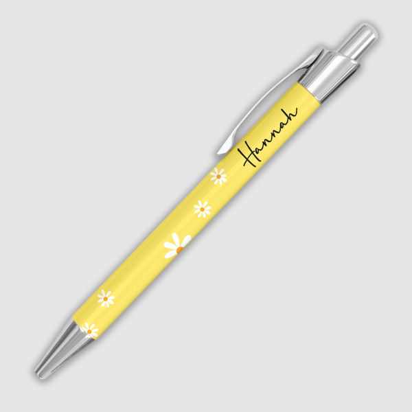 Personalised Retractable Ballpoint Pen - Daisy - Standard Retractable Ballpoint Pen
