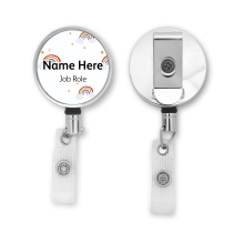 Personalised Metal ID Reel - Rainbows and Stars