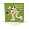 King of the green birthday card for him - designed by Erica Sturla - 15cm square and blank inside, made in the UK