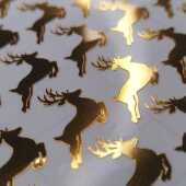 Gold Reindeer Stickers 50 in a set