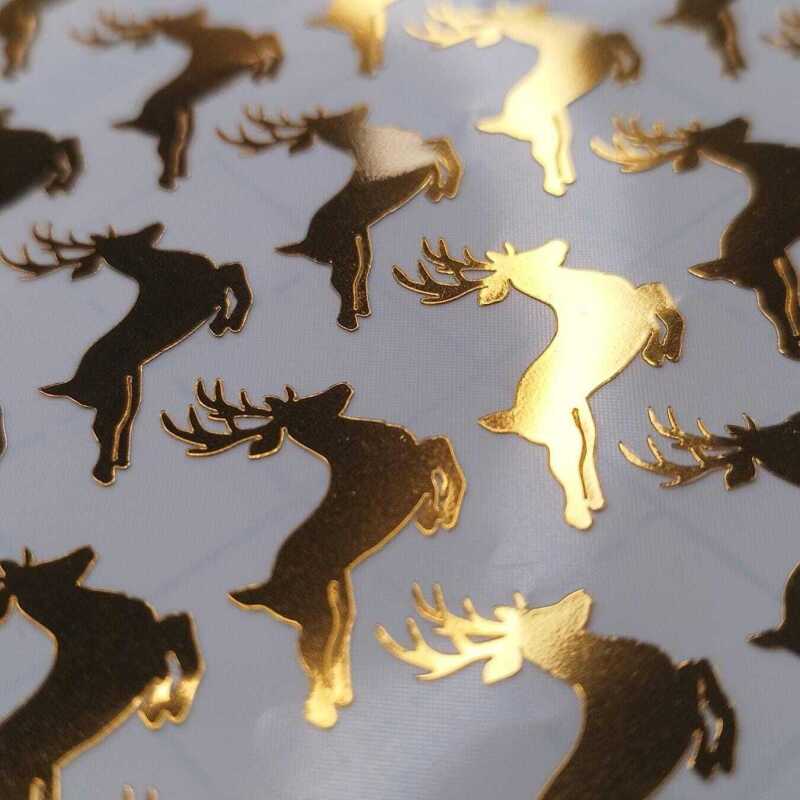 Gold Reindeer Stickers 50 in a set