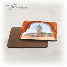 Hassan 2 Mosque - Casablanca - Ceramic Mug, Hardboard Coaster & Placemat Set - Hassan 2 Mosque - Casablanca